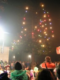 Vánoční strom v obci už svítí