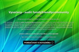 Elektronický dotazník k auditu familyfriendlycommunity