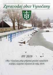 Zpravodaj obce Vysočany - prosinec 2018
