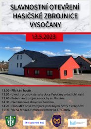 Slavnostní otevření hasičské zbrojnice