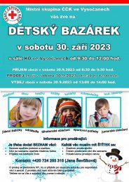 DĚTSKÝ BAZÁREK - podzim/zima 2023